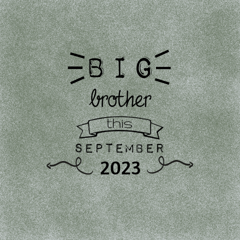 Aankondiging zwangerschap grote broer big brother