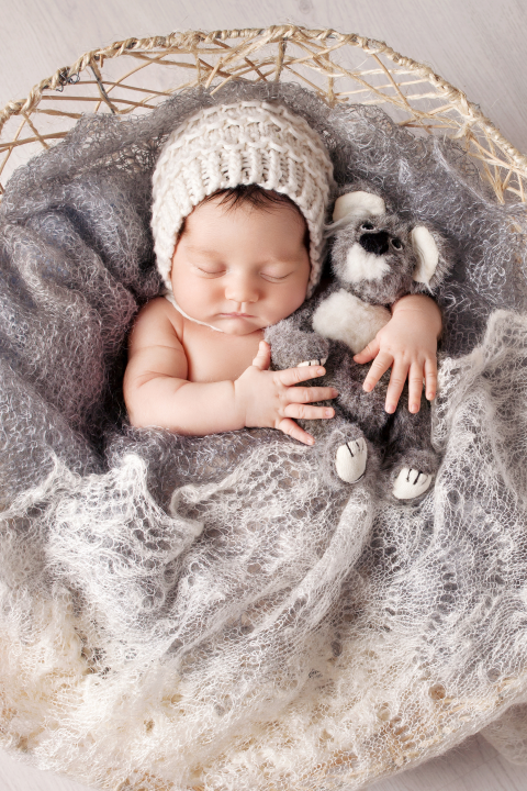Foto geboorte kaartje meisje met zilver folie