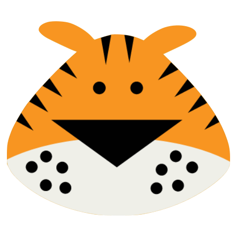 Geboortekaartje in de vorm van een tijgertje