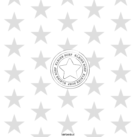 Stoer geboortkaartje met waslijn en sterren