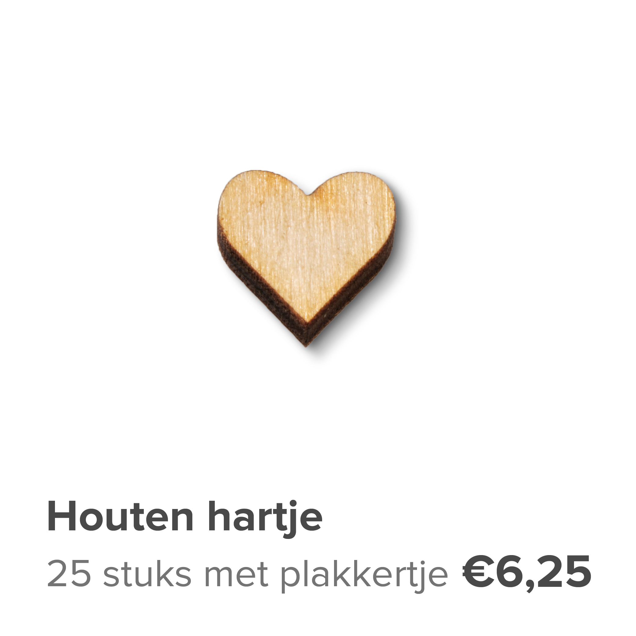 Houten hartjes